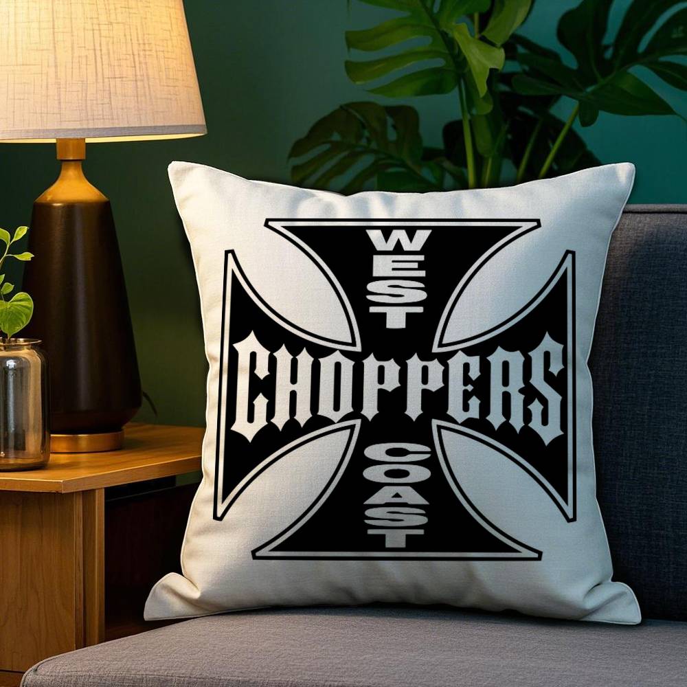 WWest Coast CChoppers Pillow Case Plush Fabric Soft Double Sided Print Sofa Cushion Cover Throw Pillow Covers