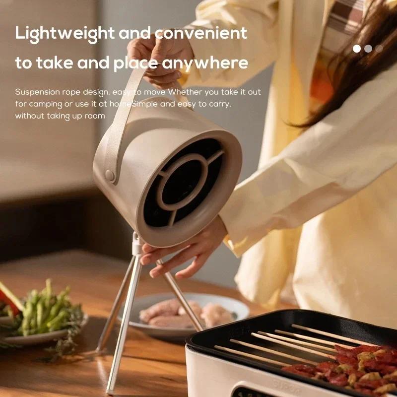 USB Desktop Range Hood Mini Portable Kitchen Exhaust Fan 3-Speed Removable Filter for Barbecue Cooking Small Spaces 2025 New
