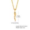 Collana Corno Italiano, Collane con Ciondolo Cornetto Italiano in Acciaio Inossidabile, Gioielli Unisex per Uomo e Donna