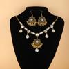 Bohemian Retro Tassel Necklace and Earring Set , Exotic Ethnic Style Jewelry for Women Daily Wear and Party