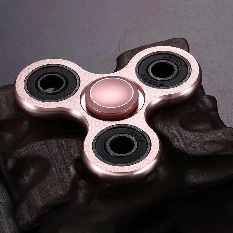 Aluminum Alloy Plating Fidget Spinner Metal Alloy R188 Mute Bearing Drawing Process Hand Spinner Stress Relief Adult Kids Toys