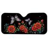 Butterfly Floral Foldable Car Windshield Sunshade - Universal Fit