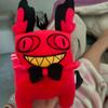 45cm Hazbin Hotel Katze Alastor Cosplay Plüschpuppe Cartoon weich Langes Kissen Stofftier Schreibtischdekoration Halloween Geschenke