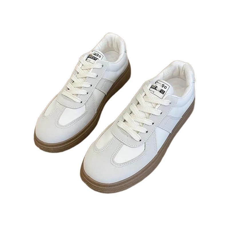 Autumn Retro German Training Shoes 2025 New Platform White Shoes Women's Versatile Flat-bottomed Sports and Leisure Board Shoes Ins Tide
