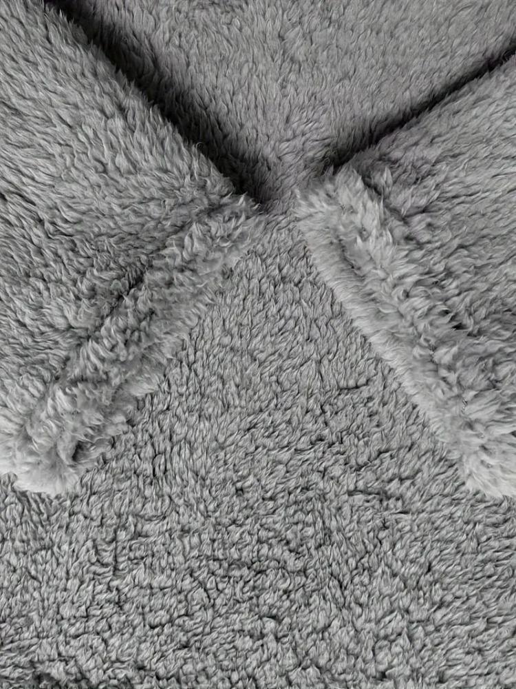 Women Fashion Loose Round Neck Long Sleeve Letter Print Double Sided Velvet Pocket Sweatshirt Top Autumn Winter