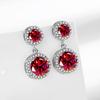 High-end Luxury Princess Round Bag with Tassel for Women Zircon Earrings