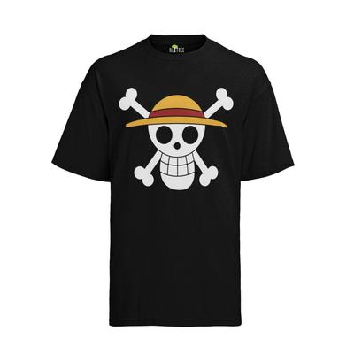 One Piece Drapeau T-shirt Ruffy Luffy Pirate Chapeau de paille Tête de mort Marine Hommes