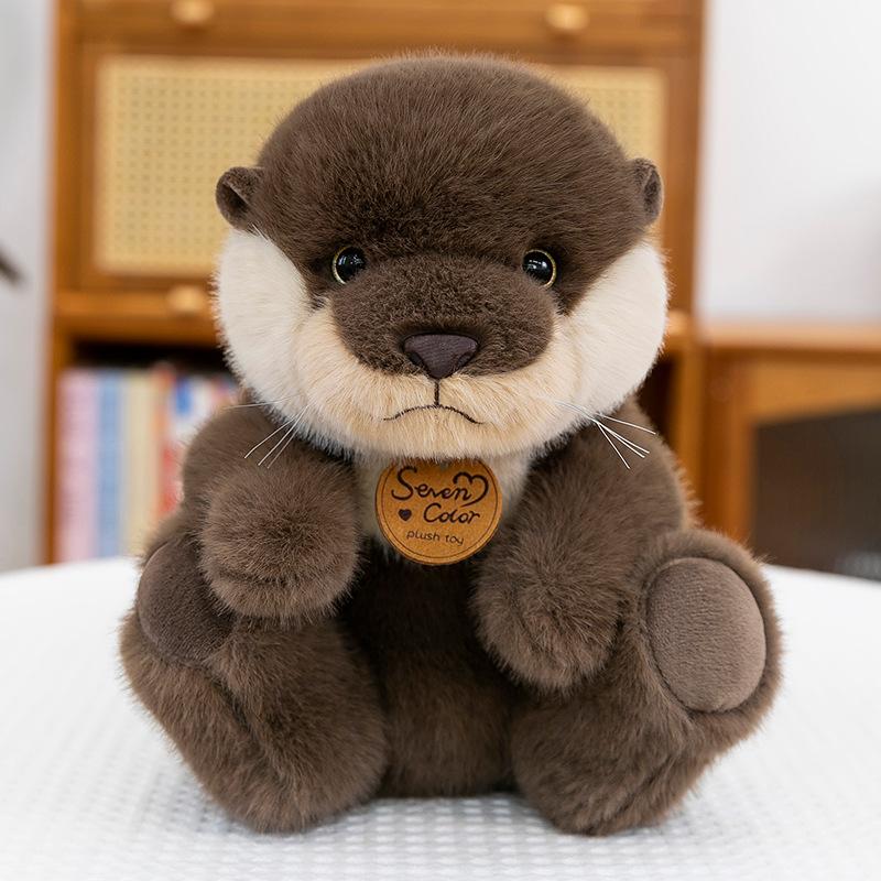 Cute Simulated Party Otter Plush Toys Children's Sleeping Pillow Office Dolls Aquarium Souvenirs