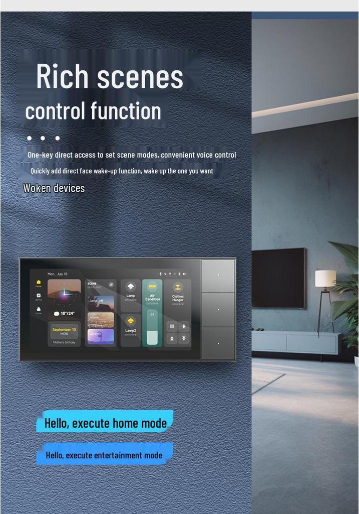 Graffiti 6-inch Full Screen Touch Control for Tuya Smart Home ZigBee System