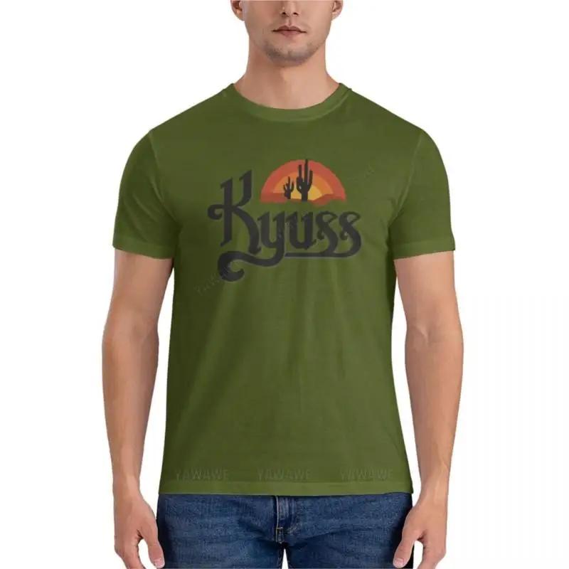 Men T-shirt Kyuss Fitted T-Shirt O-neck Shirt Oversized T Shirts for Men Summer Tops Cotton T Shirts Man