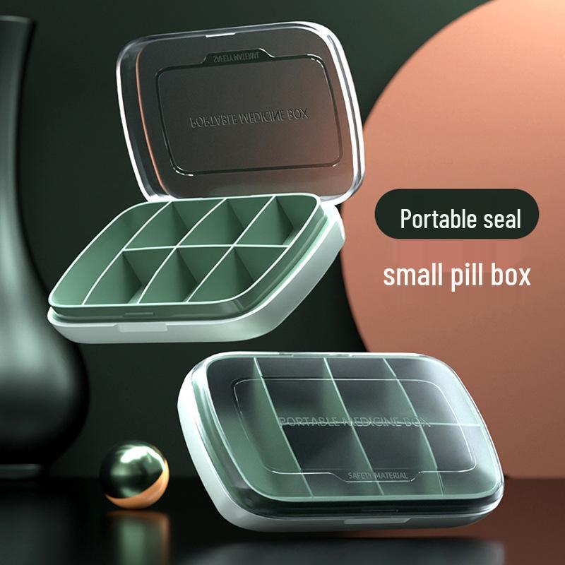 Portable 7-Compartment Moisture-Proof Weekly Pill Organizer and Travel Medicine Dispenser