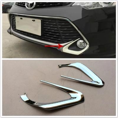 Auto Front Fog Lights ABS Chrome Stickers For To+yota Camry 2015 Car Styling Accessories
