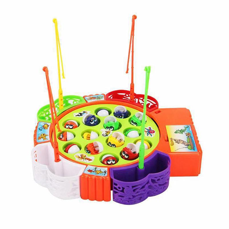 Parent-Child Interactive Toy Children Electric Rotating Fishing Disc Puzzle Toy 
