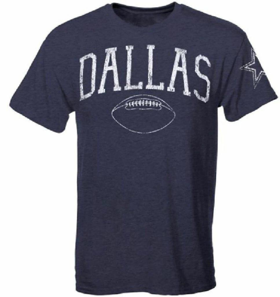 Dallas Cowboys Men's Heather Blue Arch Short Sleeve T shirt