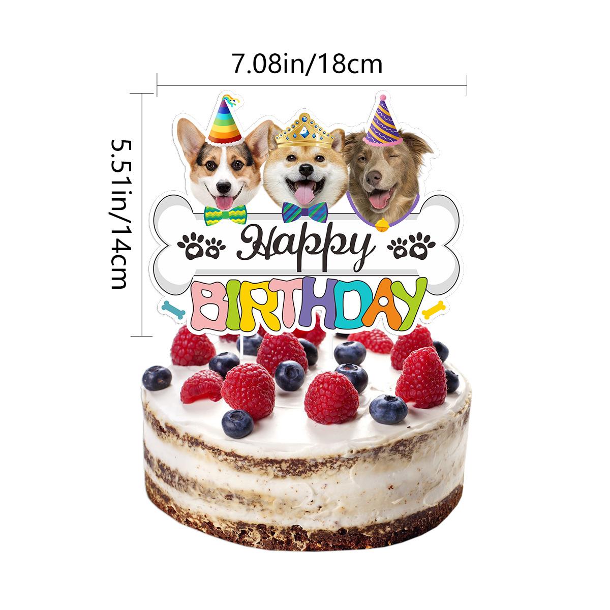

Pet Party Decoration Birthday Flag Dog Latte Dog Footprint Cake Insert Customization 1 large power strip