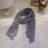Versatile Retro Lace Scarf Elegant 130×30cm Headscarf Embroidered Flower Literary Style Shawl for Women
