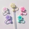 Flower Straw Cover Cap Dust-Proof 10mm Straw Topper Cup Accessories Straw Tips Lids for Stanley Cup Gifts for Kids Party Favors