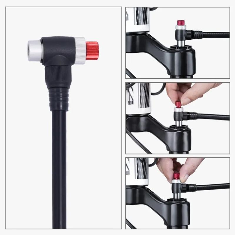 1pcs Aluminum alloy front fork air pump Portable High-pressure Bike Air Pump with Gauge for Fork Rear Suspension Shock Absorber