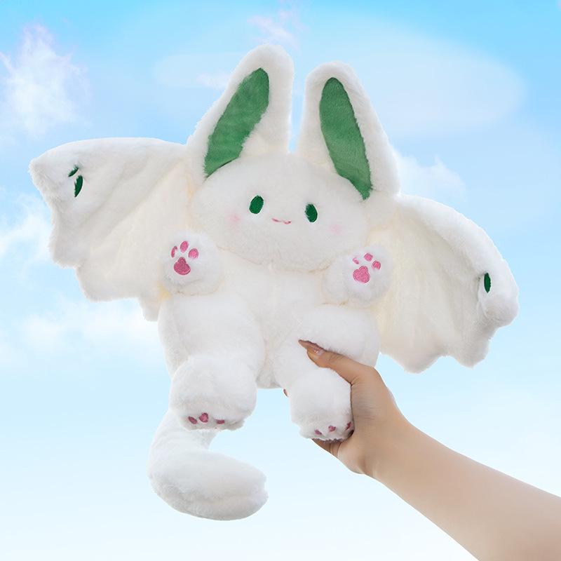 Bat Rabbit Plush - Cute Flying Rabbit Transforms Into Big White Doll Little Fu Zhu