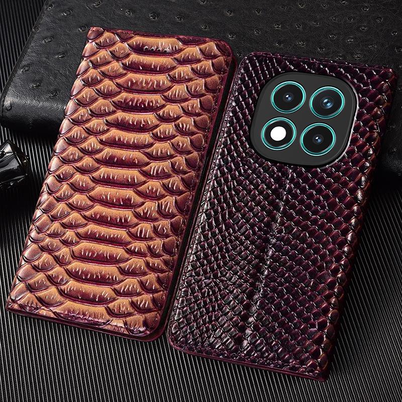 Snake Genuine Leather Case for Xiaomi Mi 8 9 10 11 11T 12 12S 12X 12T 13 13T 14 14T 15 15S Pro Lite Ultra Phone Cover Cases