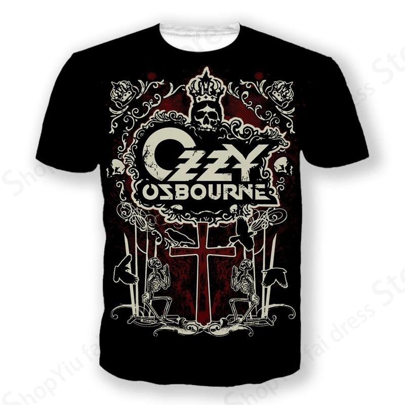 Rock Band T Shirt Ozzy Osbourne 3d Printed Tshirt Men Women Fashion T-shirt Hip Hop Tops Tees Graphic T-shirts Men Clothes Kids