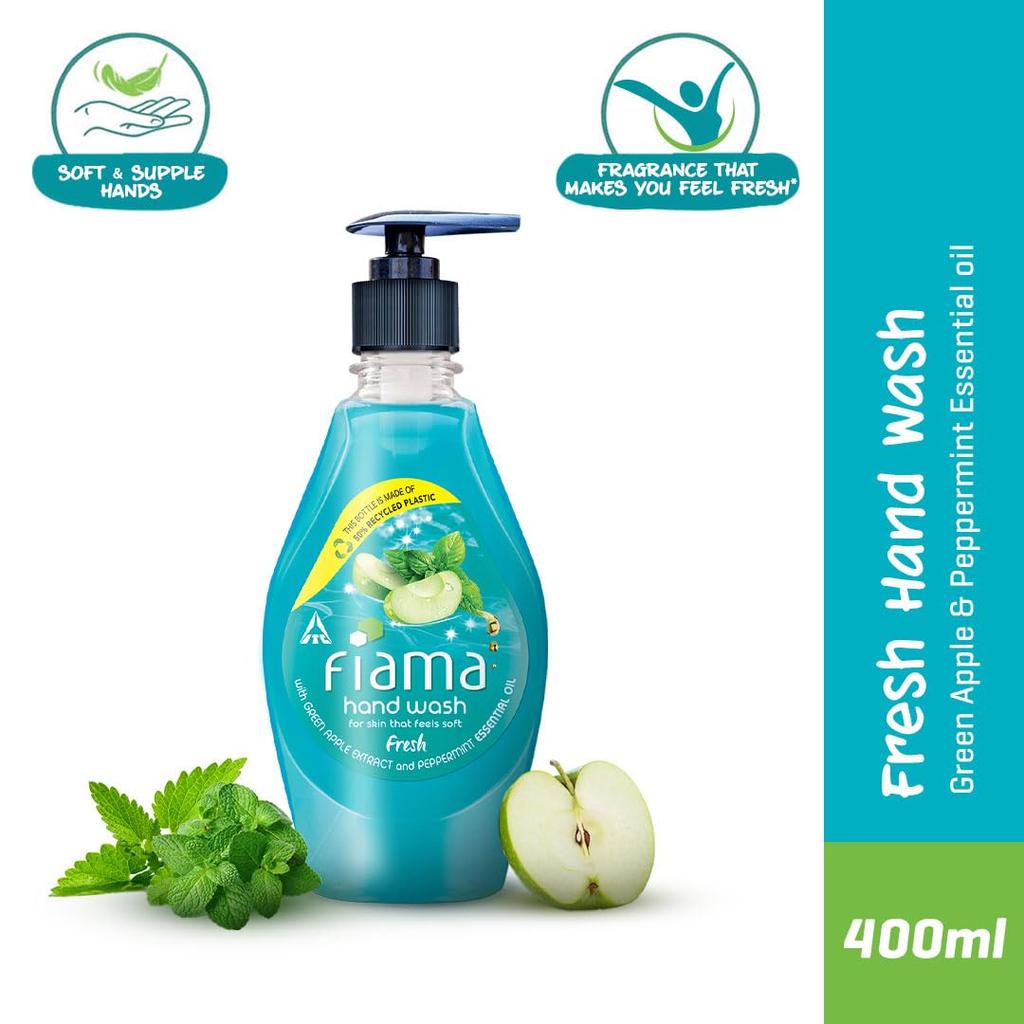 Fiama Fresh Handwash 400 ml Liquid Soap for Soft Supple Hands Germ Protection Mood Uplifting Fragrance