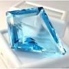 Lab Created Topaz Sky Blue 46-48 Ct Fancy Cut Certified Beautiful Gemstone