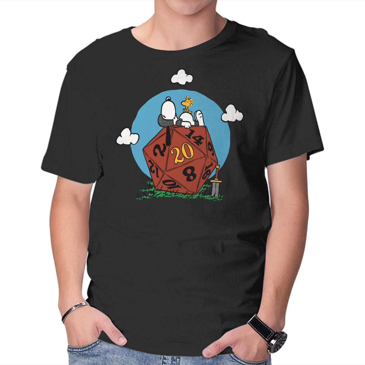 Unisex Crew Neck T-Shirt Comic Dog RPG Graphic Short Sleeve Casual Tee XL