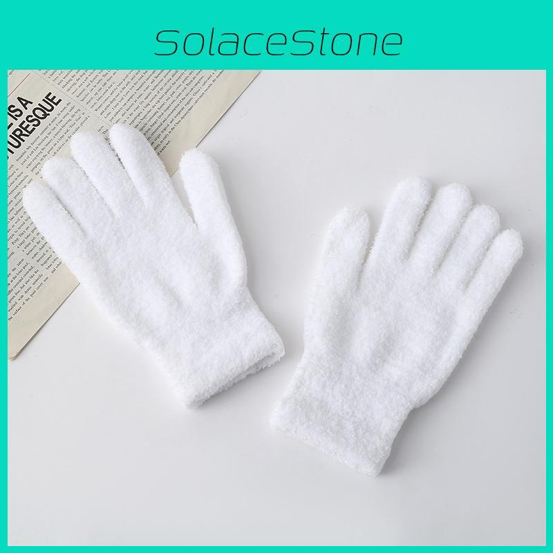 Simple Solid Color Adult And Children Winter Warm And Windproof Plush Gloves For Winter Outdoor Activities