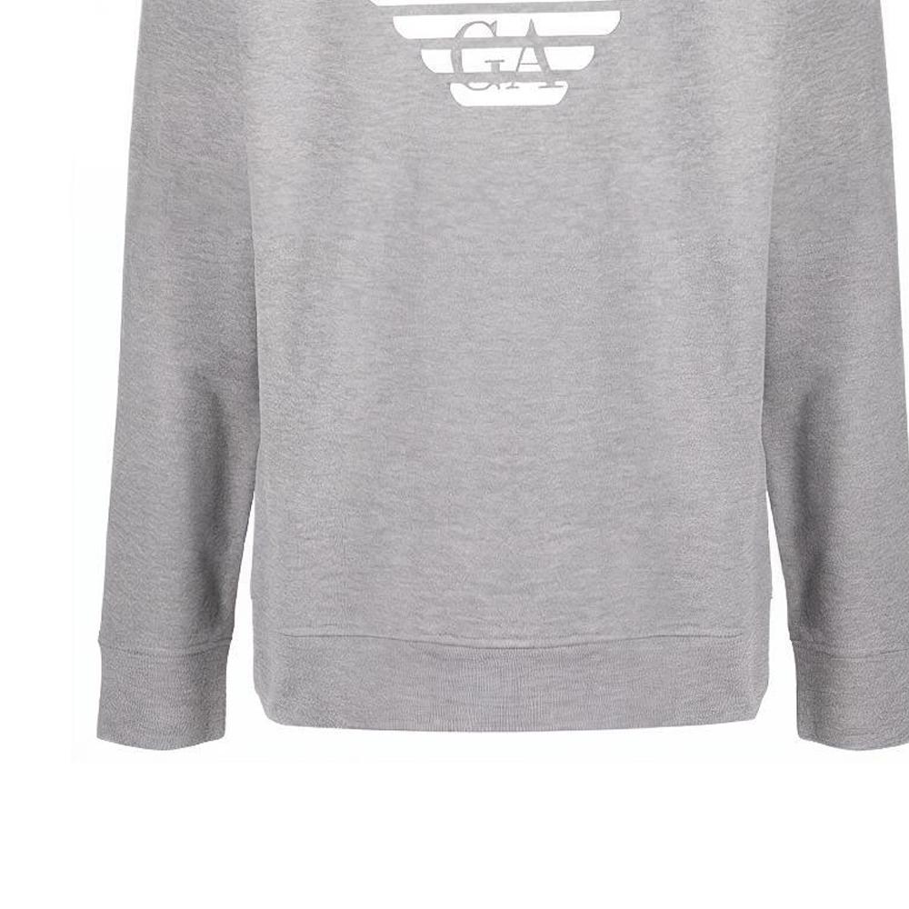 Emporio Armani FW21 Essentials Logo Print Long Sleeve Sweatshirt Men Sweatshirt Gray 8N1MR6-1JRIZ-F606
