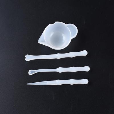 1 Set Silikon-Kleber-Mischset, Mischstab, Messbecher, Schaumstoff-Stocherstäbchen, Kristall-Tropfer, DIY-Werkzeug für handgefertigten Schmuck