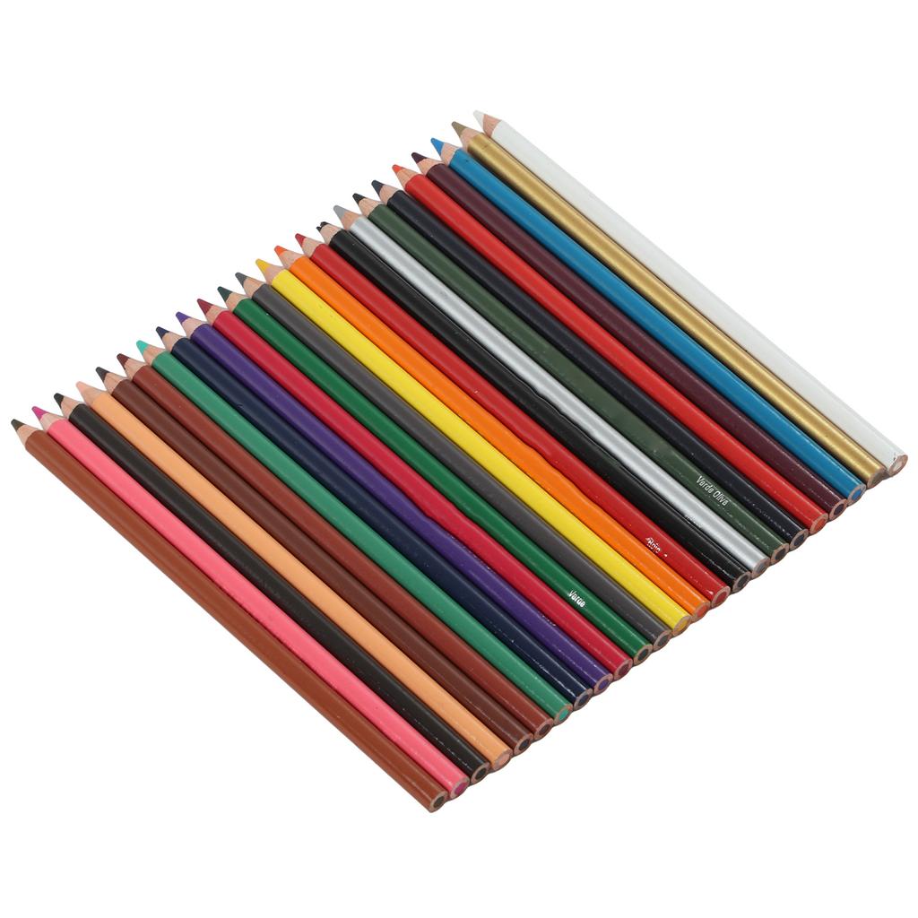 24pcs Colored Pencils Safe Harmless Easy Color Mixing DIY Creamy Texture Sketching Pencils Kit for Architecture