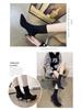 European Autumn/Winter Stiletto Knitted Wool Pointed Toe Sock Ankle Boots: Slimming, Elastic High Heels for Women.