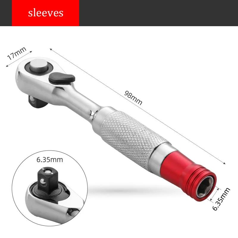 Double End Wrench Mini Ratchet Socket Wrench Multifunction 2-In-1 Wrench Anti-skid Handle Hand Tools