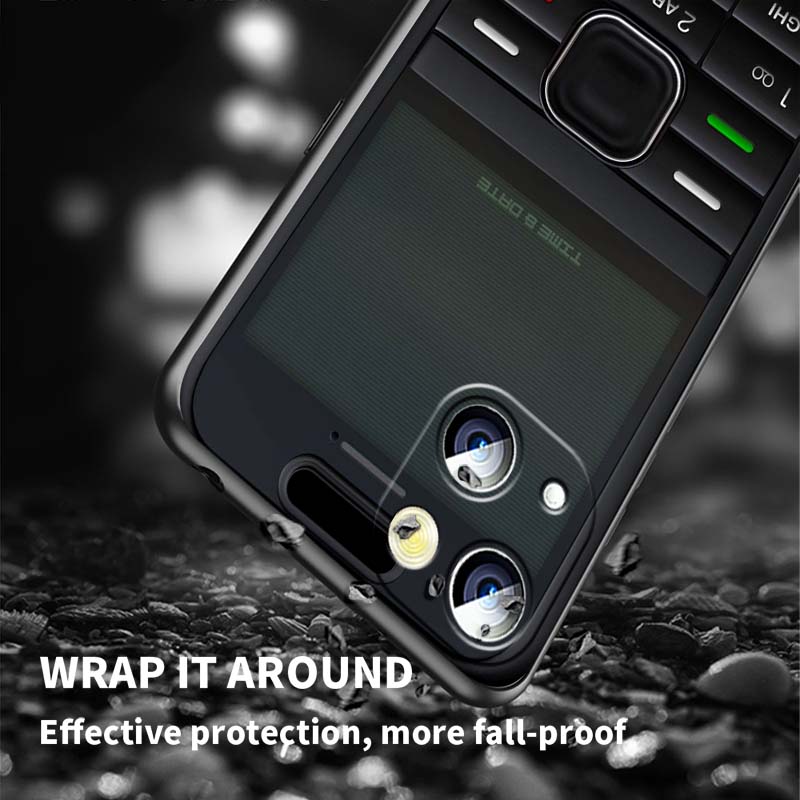 Luxury Vintage Phone Pattern Phone Case For Apple iPhone 17 16 16E 15 14 13 12 11 Pro Max Plus Black Soft Silicone