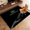 1 Stück Monster Energy LOGO Druck Teppich - Weich, Waschbar, Rutschfest, Indoor-Matte, Wohnzimmer, Home-Office Dekorativer Teppich, Büro Dekoration