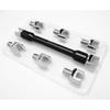 9x Motorcycle Spoke Wrench Kit 5.4-6.8mm Socket Tool Adjusting Wheel Spoke Black