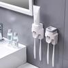 Automatic Toothpaste Dispenser Set Easy To Install Wall-Mounted Toothpaste Squeezer with Toothbrush Holder Bathroom Accessories