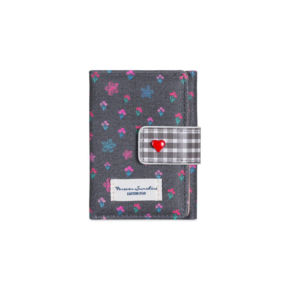 

Fashion Sweet Bow Wallet Three Fold Lightweight Cute Card Holder Flower Design Large Capacity Short Hasp Coin Purse Girl чёрный