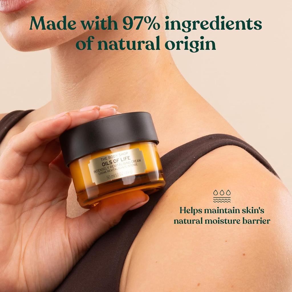 The Body Shop Oils Of Life Intensely Revitalising Cream 50 Ml Deep Nourishing Face Moisturiser For Radiant Soft Skin