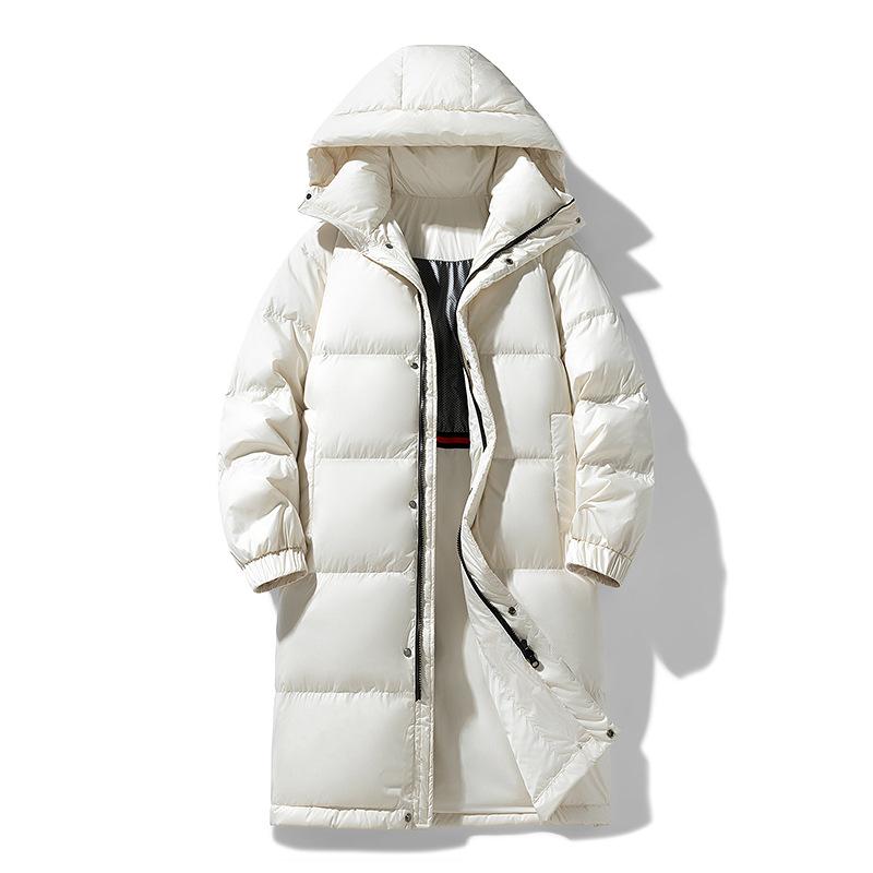 

Пуховик зимний мужской новый корейская версия с капюшоном средней длины теплый парный повседневный универсальный мужской пуховик 4XL