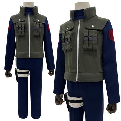HOLOUN Anime Hatake Kakashi Kostium Cosplay Kamizelka T-shirt Spodnie Saszetka Konwent Cosplay Prezent Halloween Boże Narodzenie