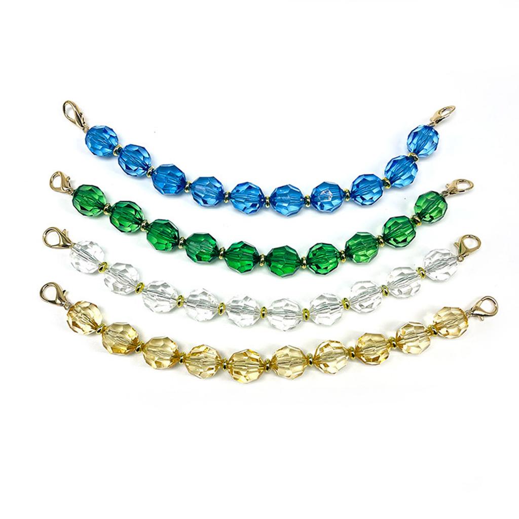 11in Replacement Chains for Handbag Lady Purse DIY Handicraft Bags Translucent Bead Chains Short Straps DIY Accessories