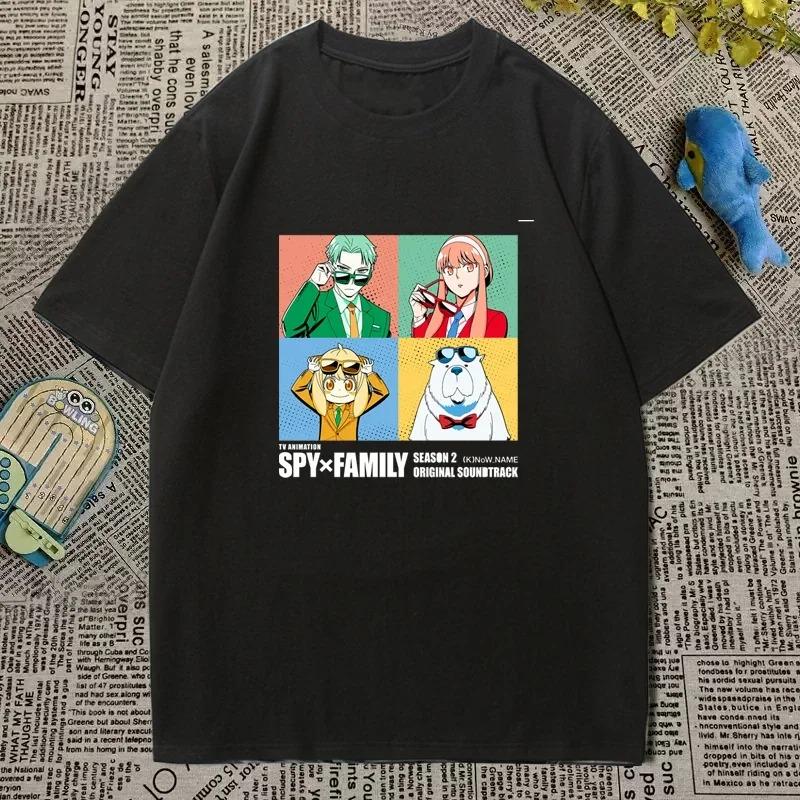 SPY×FAMILY Anime T-Shirt | Lloyd, Anya & Yor Family Print | Unisex Cotton Casual Short Sleeve Tee | Spy Family Merchandise