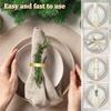 12Pcs Zinc Alloy Napkin Ring D-shaped Gold Napkin Rings Holder Wedding Banquet Birthday Party Dinnig Table Decoration