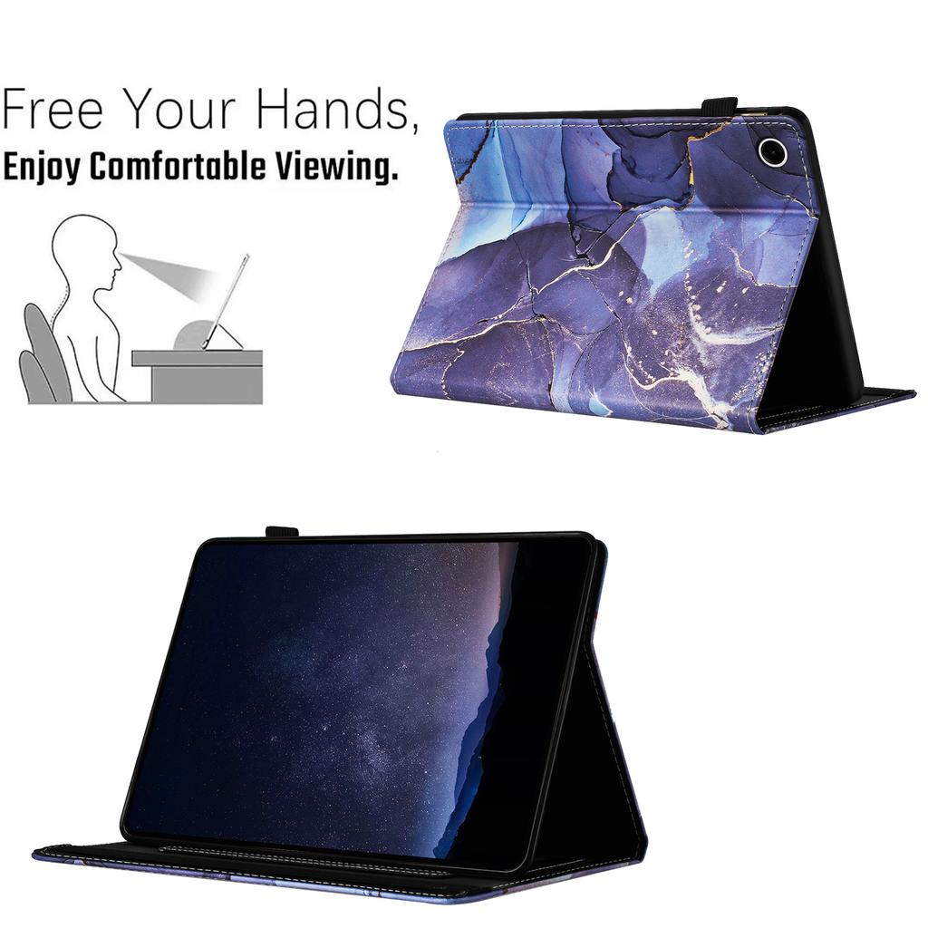 For Lenovo Tab M10 (Gen 3) Case Multi-Angle Viewing Smart PU Leather Marble Cover