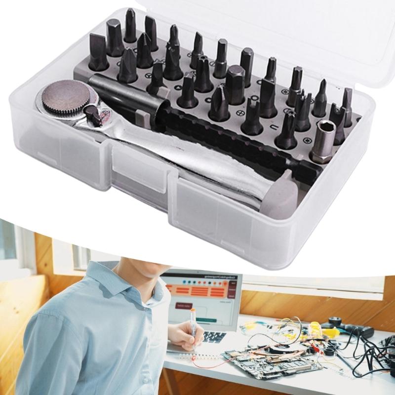 Ergonomic Handle Mini Ratchet Wrench Set Right Angles Screwdriver Tools for Smartphone Tablet Maintenance Repairing Tool