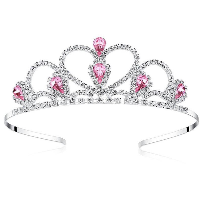 Bridal Party Rhinestone Hair Crown Children's Performance Love Headband Headband Hair Accessories Prom Crown