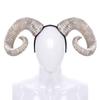 Halloween Realistic Black Demon Horn Headpiece Women Masquerade Cosplay Animal Devil Horn Hairband Carnival Party Costume Props