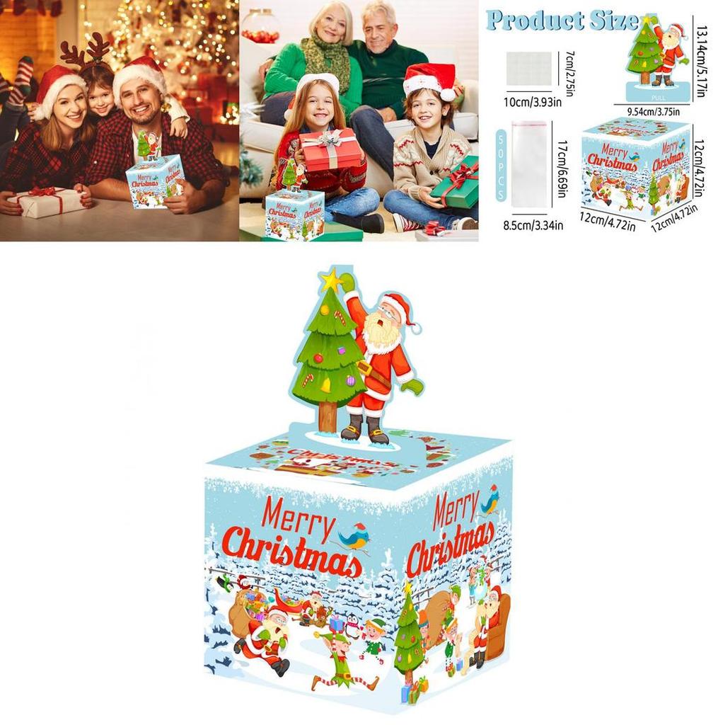 Christmas Santa Tree Party Decor Props Gift Box For Holiday Celebrations